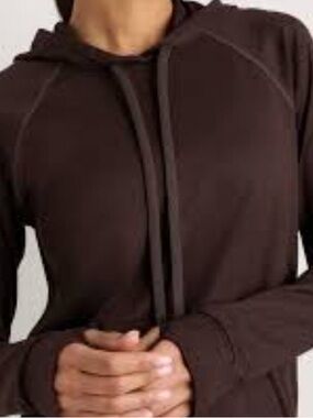 Quince Everyday Brown Pullover Hoodie with Drawstring